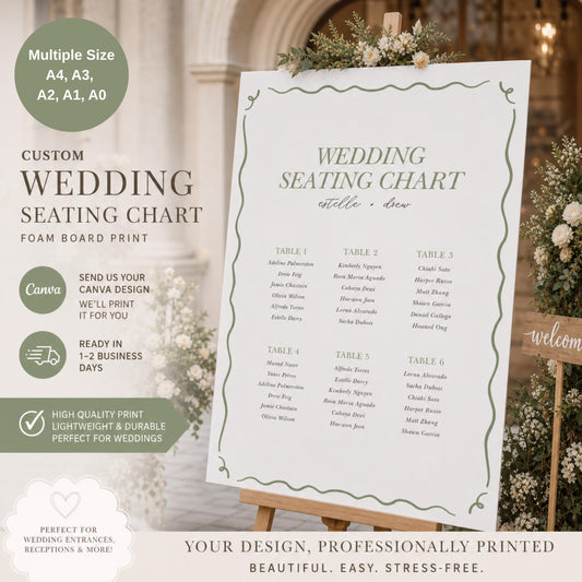 Foamboard Custom Wedding Sign