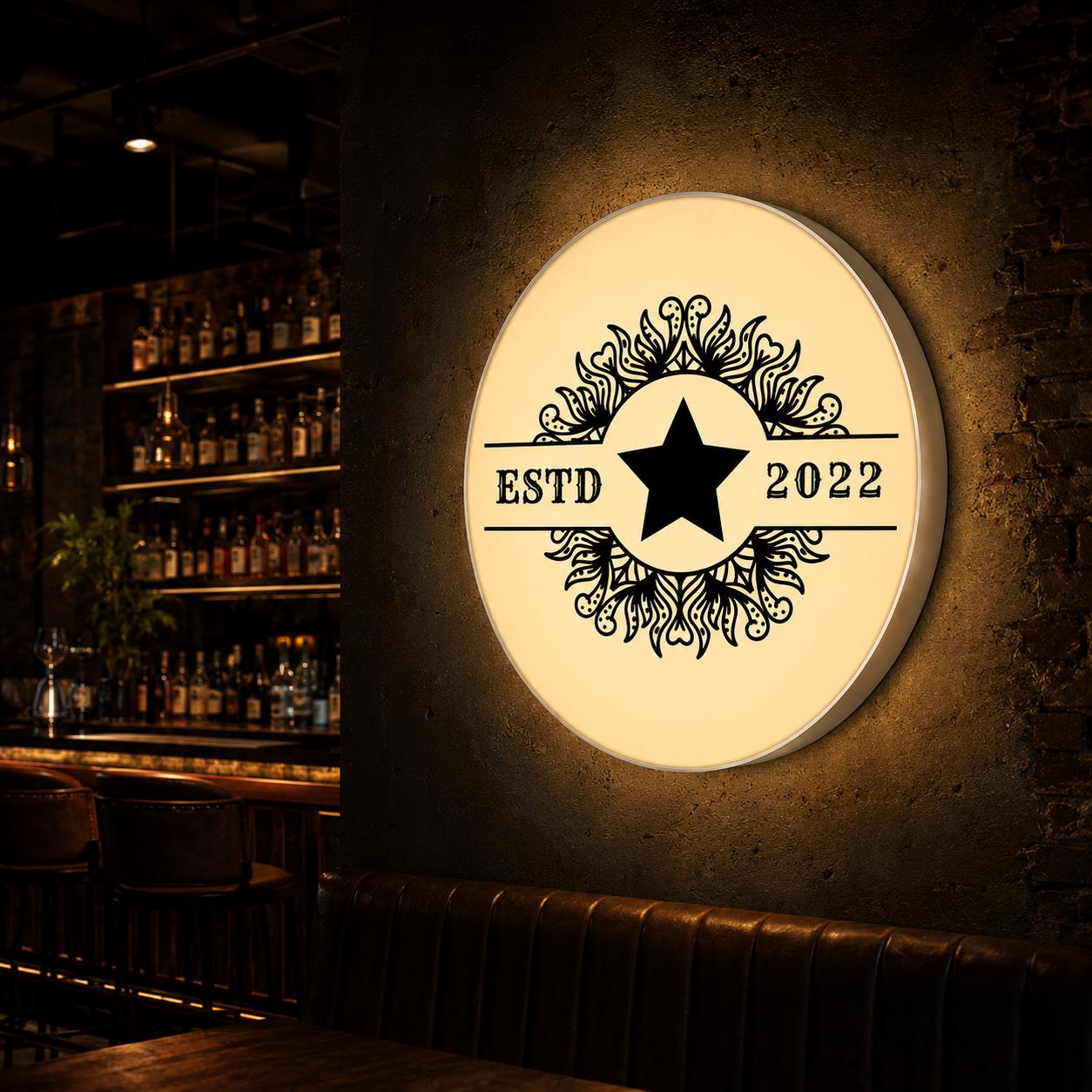 Custom Round LED Light Box Sign