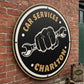Metal Circle Sign Aluminium