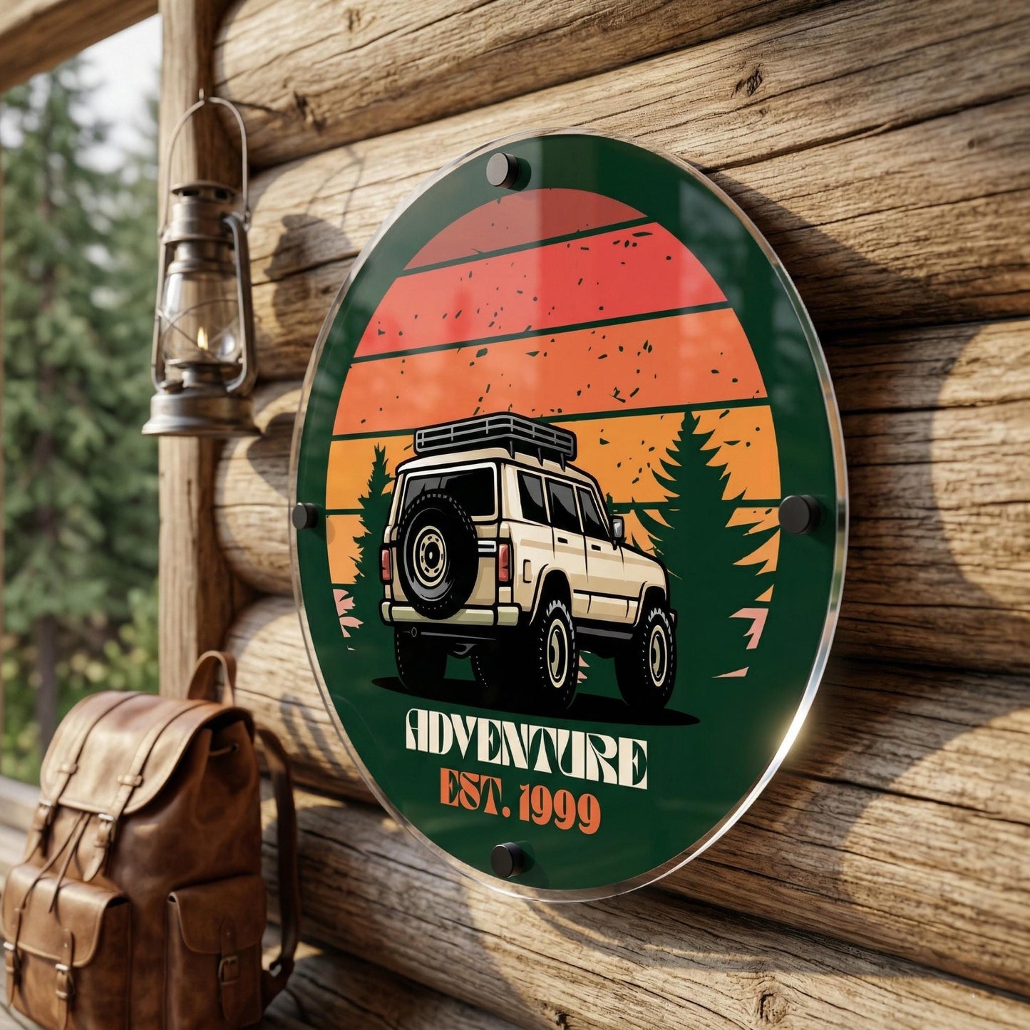 Acrylic Custom Circle Logo Sign