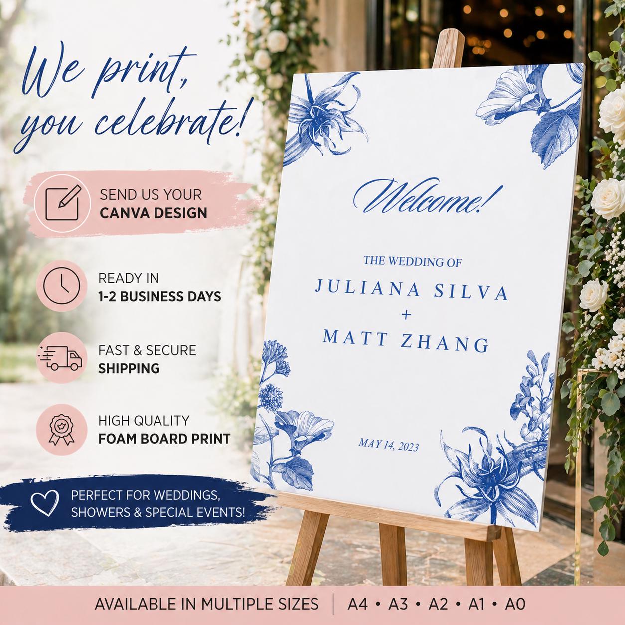 Foamboard Custom Wedding Sign