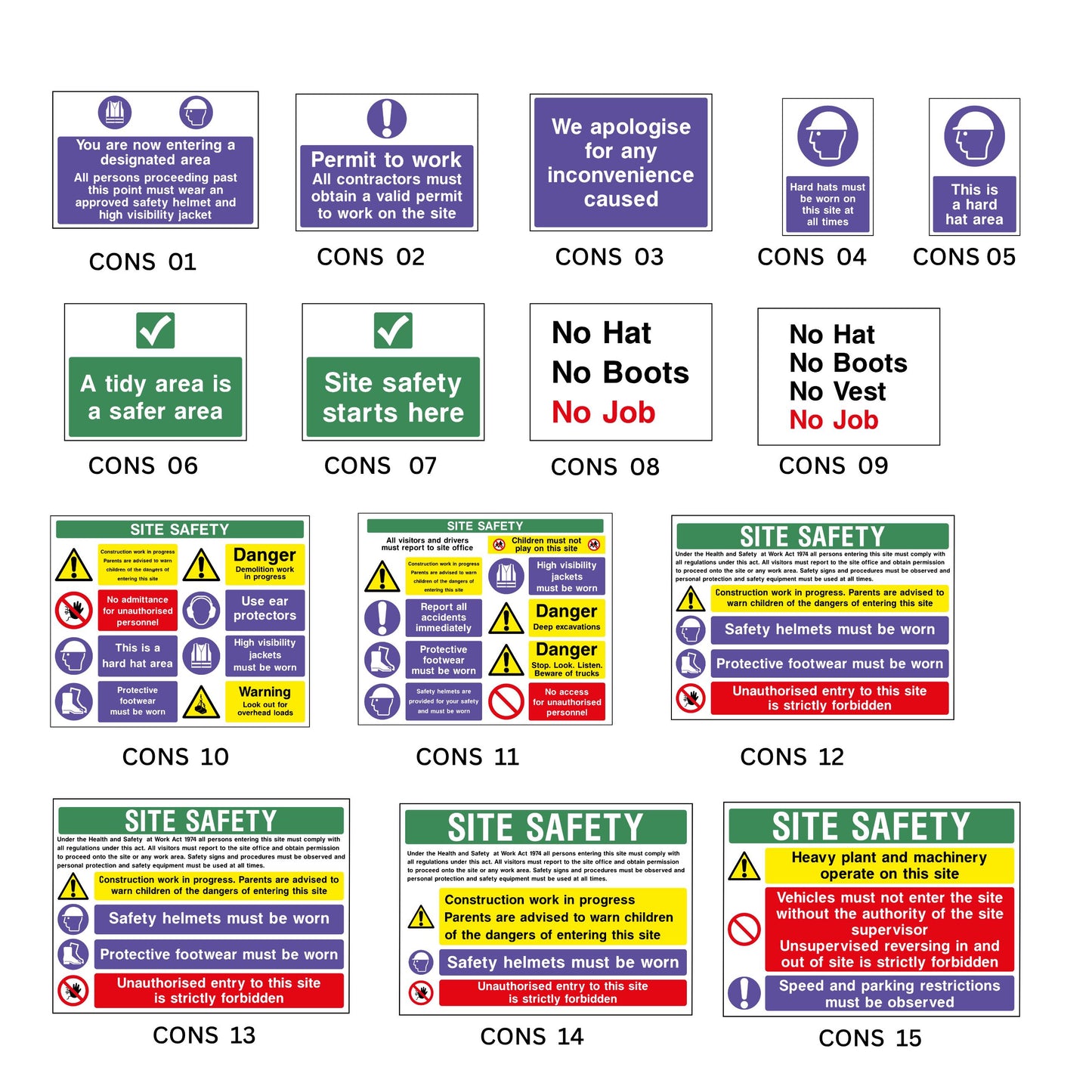 Construction Safety Signs