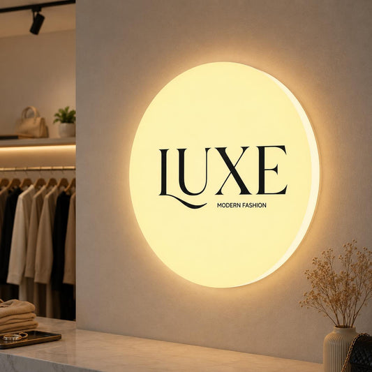 Custom Round LED Light Box Sign